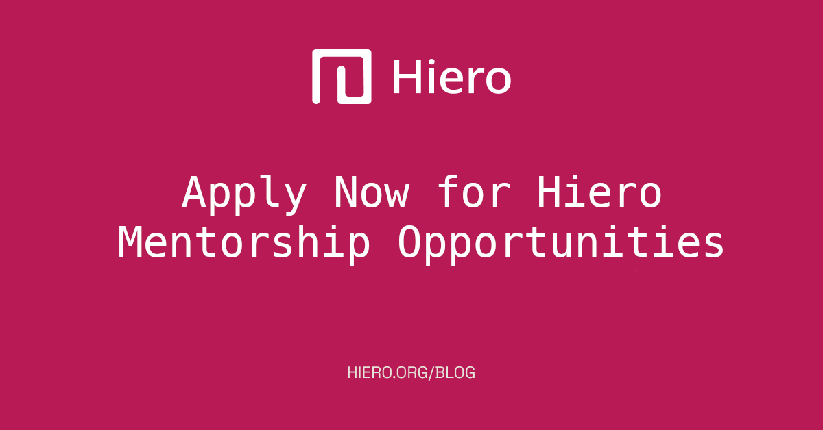 Apply Now for Hiero Mentorship Opportunities
